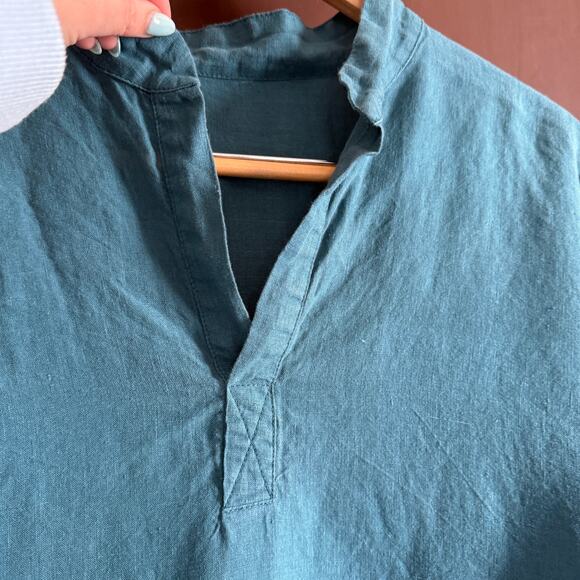 Teal Women's Blouse - Picture 2 of 7